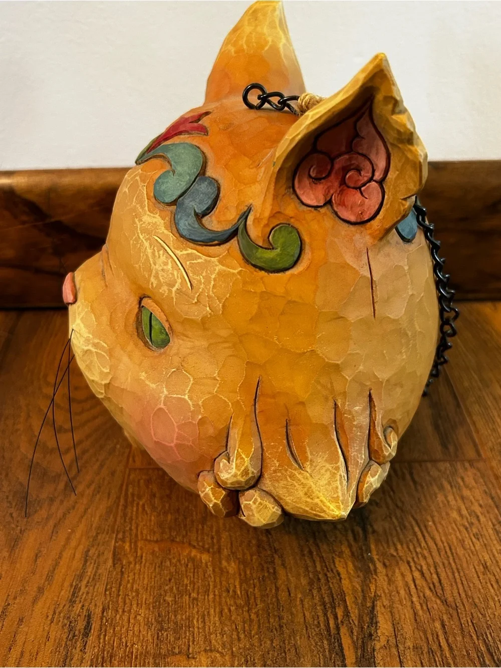 Jim Shore Enesco Heartwood Creek Orange Cat Hanging Birdhouse Decor Cottage Core